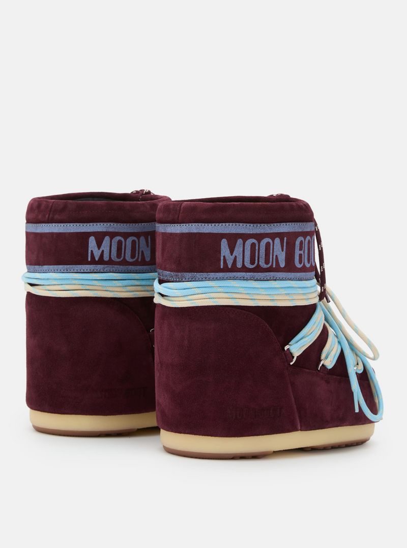 ICON LOW BURGUNDY SUEDE BOOTS