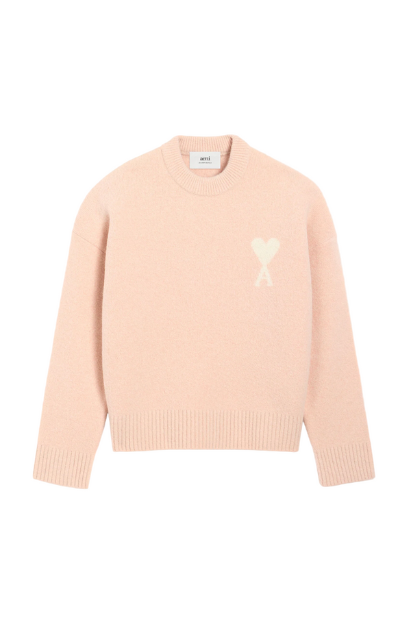 PINK ALPACA AMI DE COEUR CREWNECK SWEATER