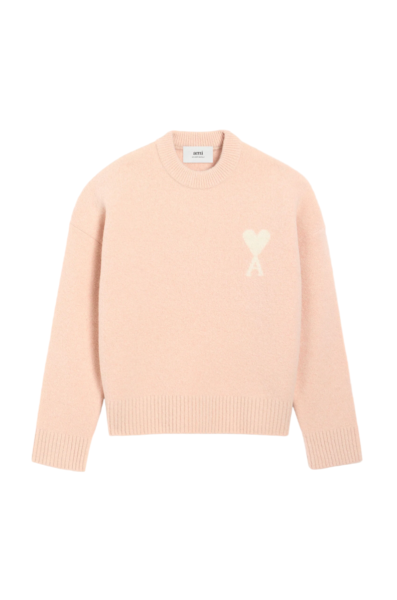 PINK ALPACA AMI DE COEUR CREWNECK SWEATER