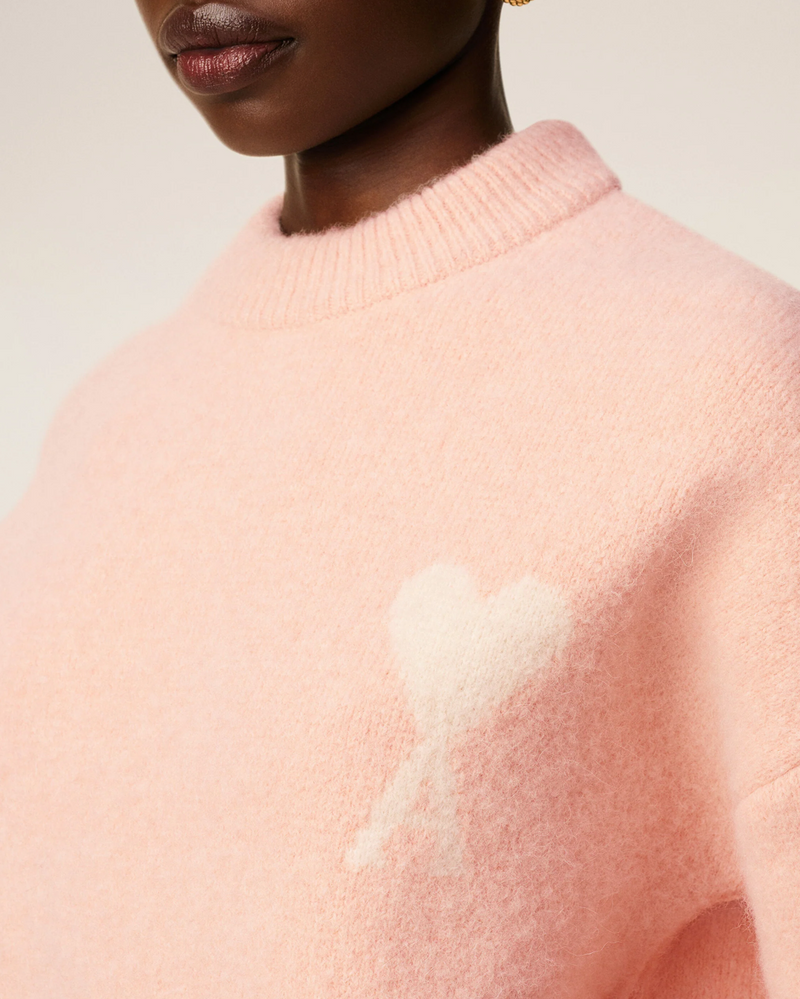 PINK ALPACA AMI DE COEUR CREWNECK SWEATER