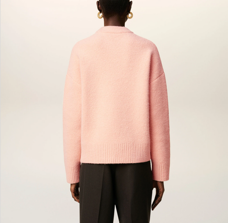 PINK ALPACA AMI DE COEUR CREWNECK SWEATER