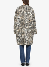 LONG LEOPARD-PRINT DOUBLE-FACED PARKA