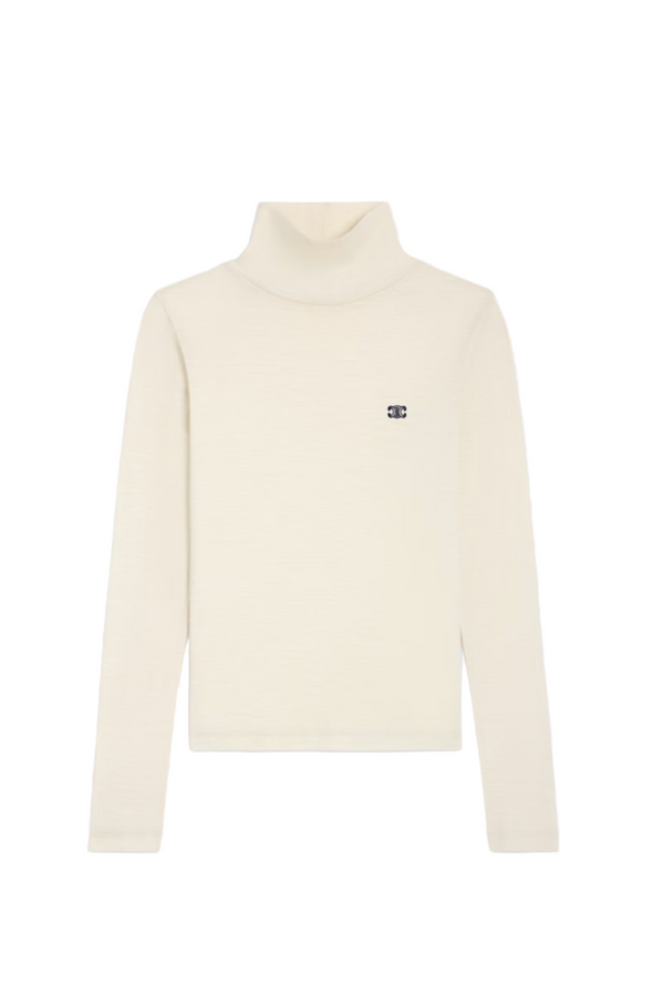 TURTLENECK TOP IN WOOL JERSEY