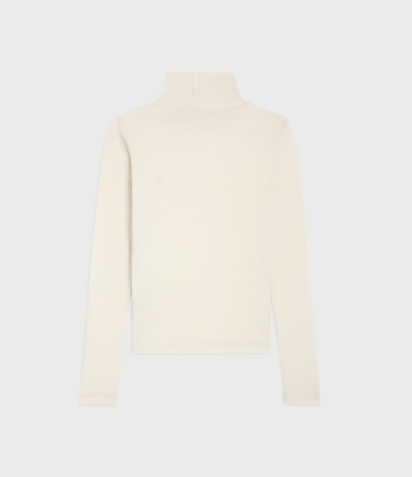 TURTLENECK TOP IN WOOL JERSEY