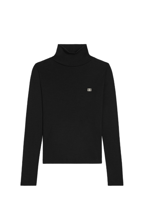 TURTLENECK TOP IN WOOL JERSEY