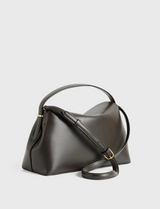 T-lock leather top handle bark