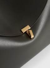 T-lock leather top handle bark