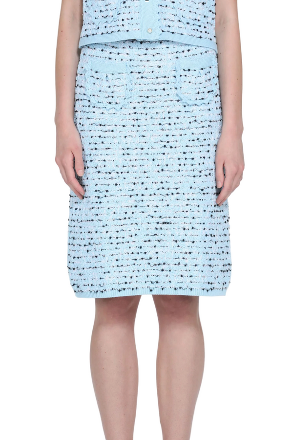 KNEE-LENGTH KNITTED SKIRT