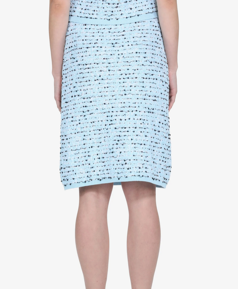 KNEE-LENGTH KNITTED SKIRT