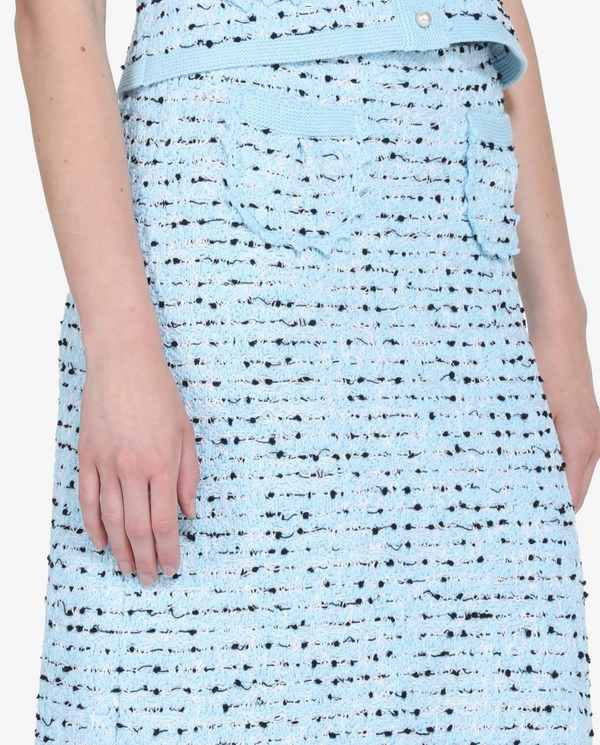 KNEE-LENGTH KNITTED SKIRT