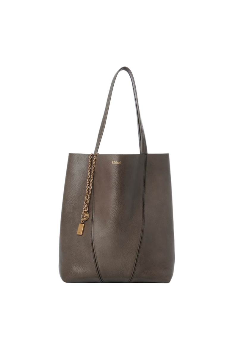 CHLOÉ SPIN TOTE BAG IN GRAINED LEATHER