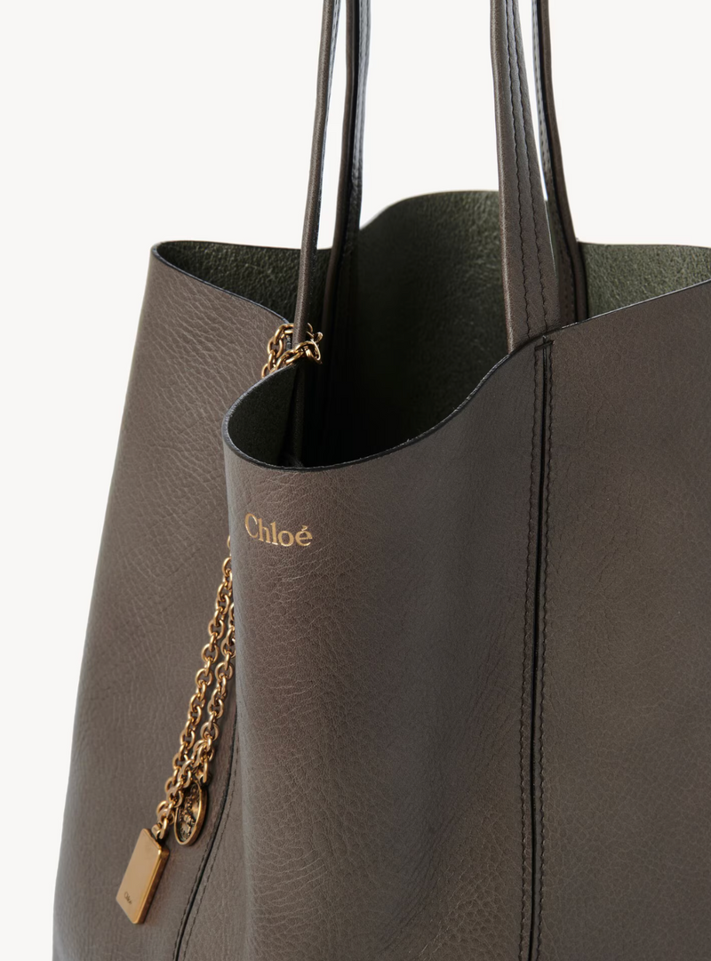 CHLOÉ SPIN TOTE BAG IN GRAINED LEATHER