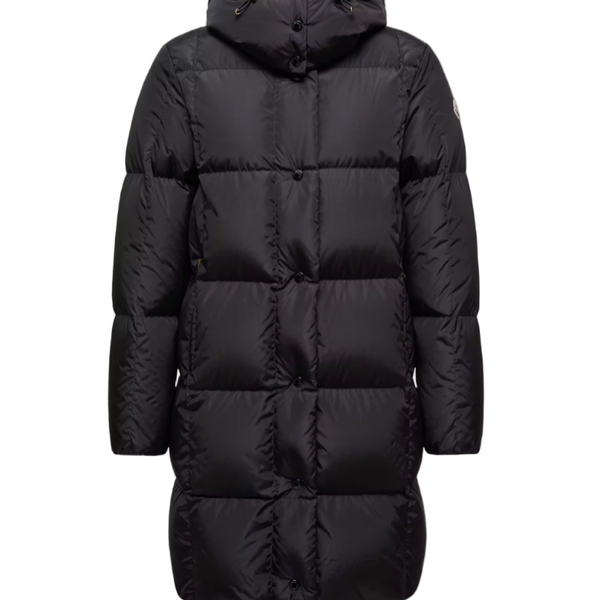 Litte Square-Quilted Hooded Long Down Jacket – LISKAFASHION