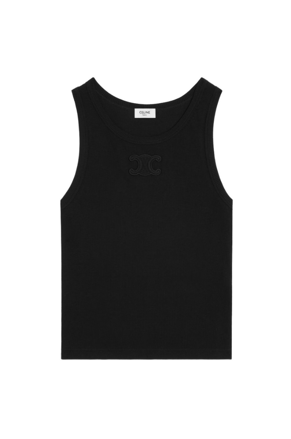 TRIOMPHE TANK TOP IN RIBBED COTTON