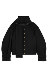 SCARF JACKET IN WOOL CLOTH