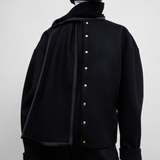 SCARF JACKET IN WOOL CLOTH