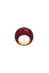 CELINE SULKY RING IN ENAMEL AND BRASS WITH GOLD FINISH