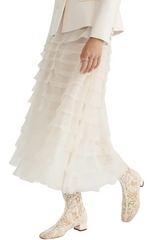 Mid-Length Ruffled Skirt
