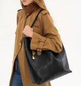 LARGE CHLOÉ SPIN TOTE BAG IN GRAINED LEATHER