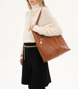 LARGE CHLOÉ SPIN TOTE BAG IN GRAINED LEATHER