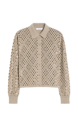 Sequinned wool cardigan