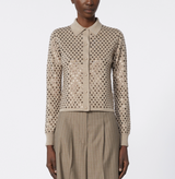 Sequinned wool cardigan