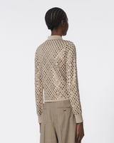 Sequinned wool cardigan