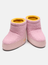MOON BOOT X GUEST IN RESIDENCE ICON LOW NO LACE ROSE KNIT BOOTS