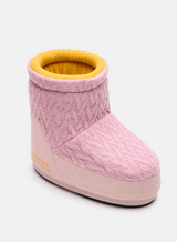 MOON BOOT X GUEST IN RESIDENCE ICON LOW NO LACE ROSE KNIT BOOTS