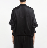 Sports Bomber in Silk Charmeuse