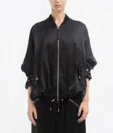 Sports Bomber in Silk Charmeuse