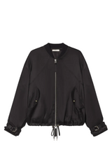 Sports Bomber in Silk Charmeuse