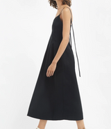 Bustier Midi Dress in Cotton Sateen