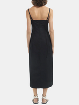 Bustier Midi Dress in Cotton Sateen