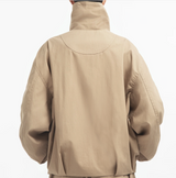 Rolled Collar Jacket in Cotton Twill