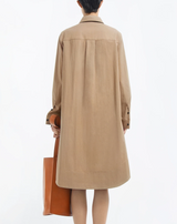 A-line Shirt Dress in Cotton Twill