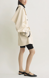 Washed cotton trench stone