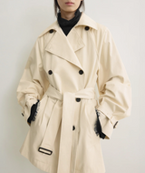 Washed cotton trench stone