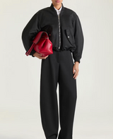 Cropped Cocoon bomber in nylon