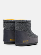 MOON BOOT X GUEST IN RESIDENCE ICON LOW NO LACE GREY KNIT BOOTS