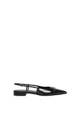 Black leather Trunkaroo pointed toe slingback