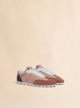 Pink leather and suede Softy Soccer sneaker