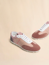 Pink leather and suede Softy Soccer sneaker