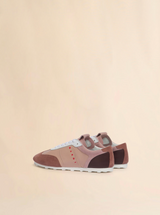 Pink leather and suede Softy Soccer sneaker