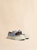 Grey leather Mary Jane sneaker