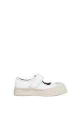 White nappa leather Mary Jane sneaker