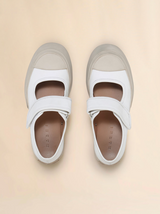White nappa leather Mary Jane sneaker
