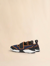 Deep blue and black lycra Mary Jane Running Sneaker