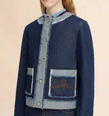 Blue denim inside-out jacket