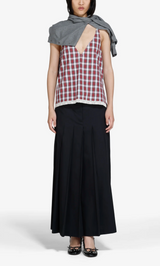 LOW-CUT CHECKED TANK TOP